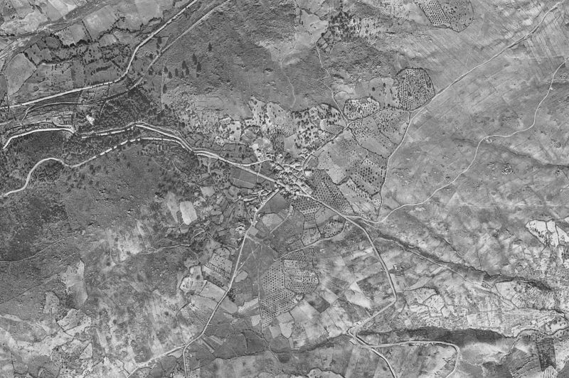 Ortofoto de 1956-1957 del núcleo de Rozas de Puerto Real