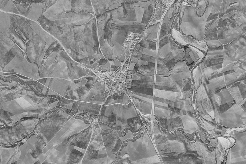 Ortofoto de 1956-1957 del núcleo de San Agustín del Guadalix