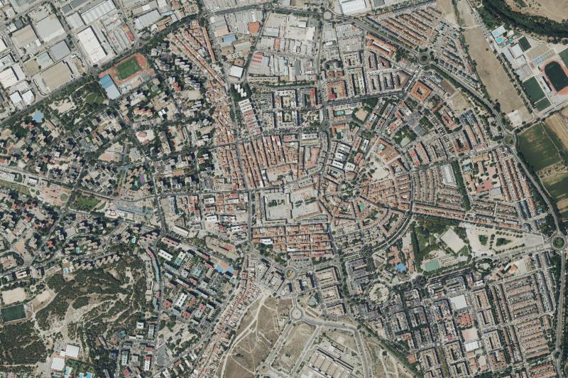 Ortofoto actual del núcleo de San Fernando de Henares