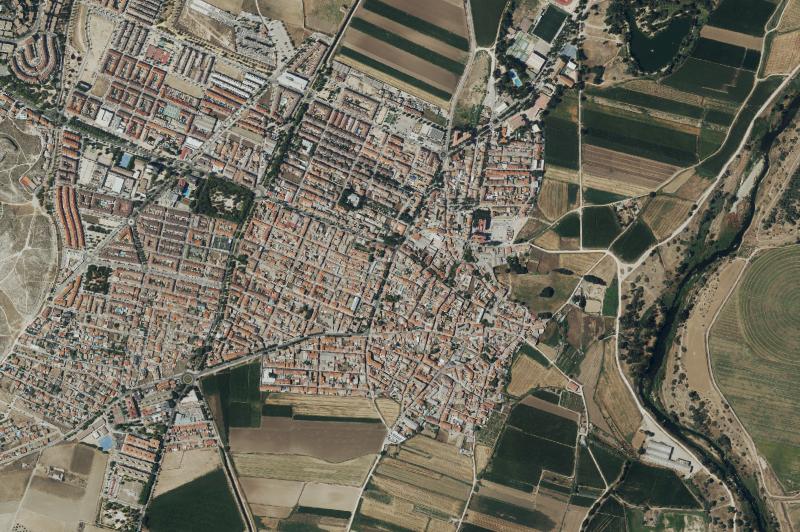 Ortofoto actual del núcleo de San Martín de la Vega