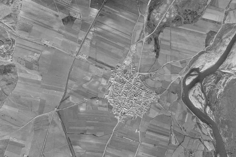 Ortofoto de 1956-1957 del núcleo de San Martín de la Vega