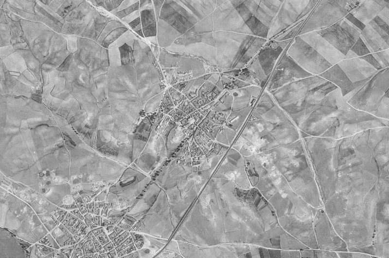 Ortofoto de 1956-1957 del núcleo de San Sebastián de los Reyes