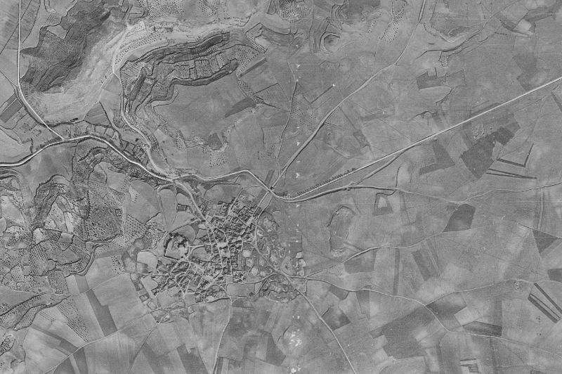 Ortofoto de 1956-1957 del núcleo de Santorcaz