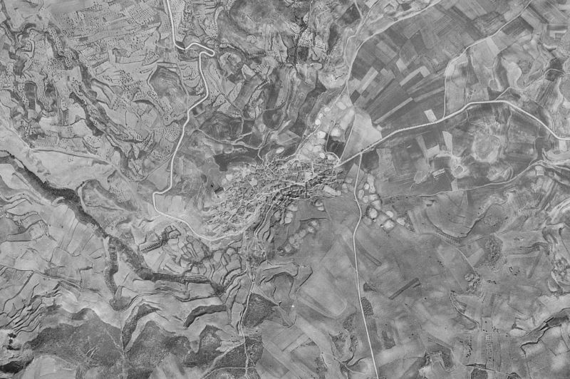 Ortofoto de 1956-1957 del núcleo de Los Santos de la Humosa