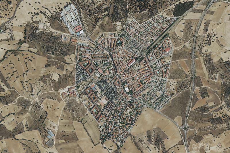 Ortofoto actual del núcleo de Sevilla la Nueva