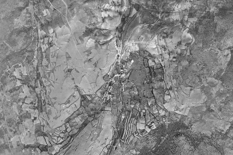 Ortofoto de 1956-1957 del núcleo de Somosierra