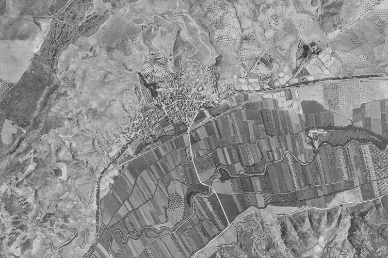 Ortofoto de 1956-1957 del núcleo de Tielmes