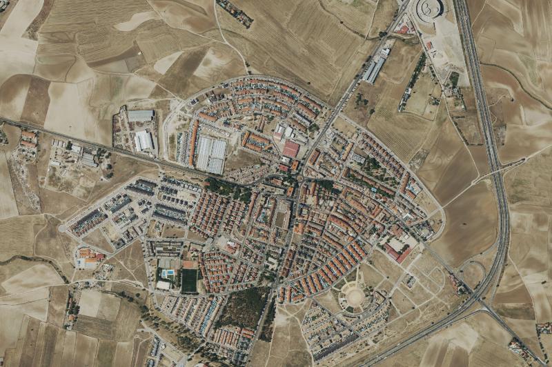 Ortofoto actual del núcleo de Torrejón de la Calzada