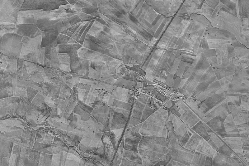 Ortofoto de 1956-1957 del núcleo de Torrejón de la Calzada