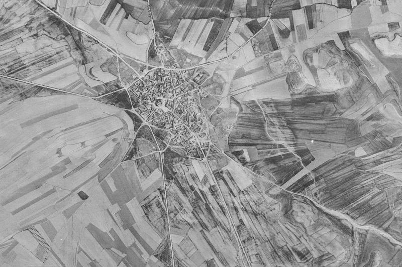 Ortofoto de 1956-1957 del núcleo de Torres de la Alameda