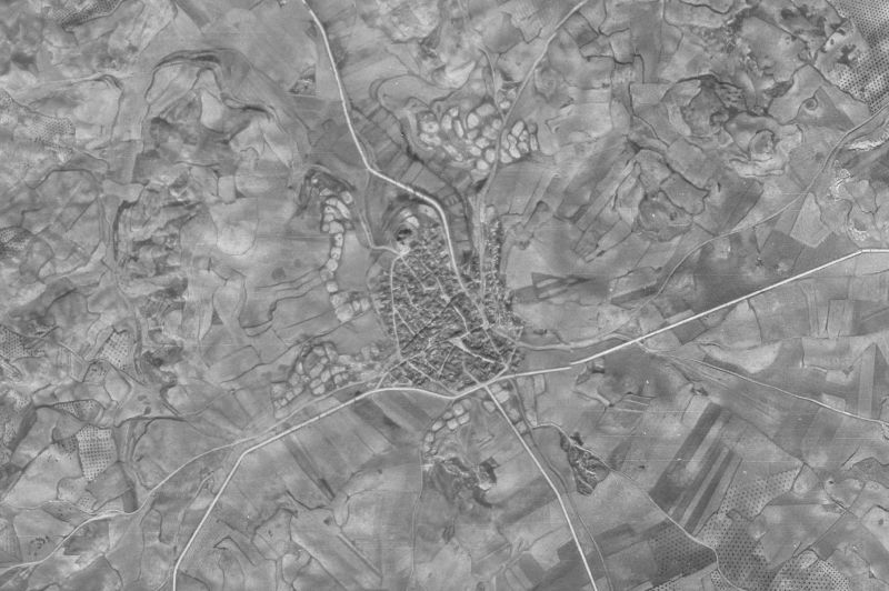 Ortofoto de 1956-1957 del núcleo de Valdaracete