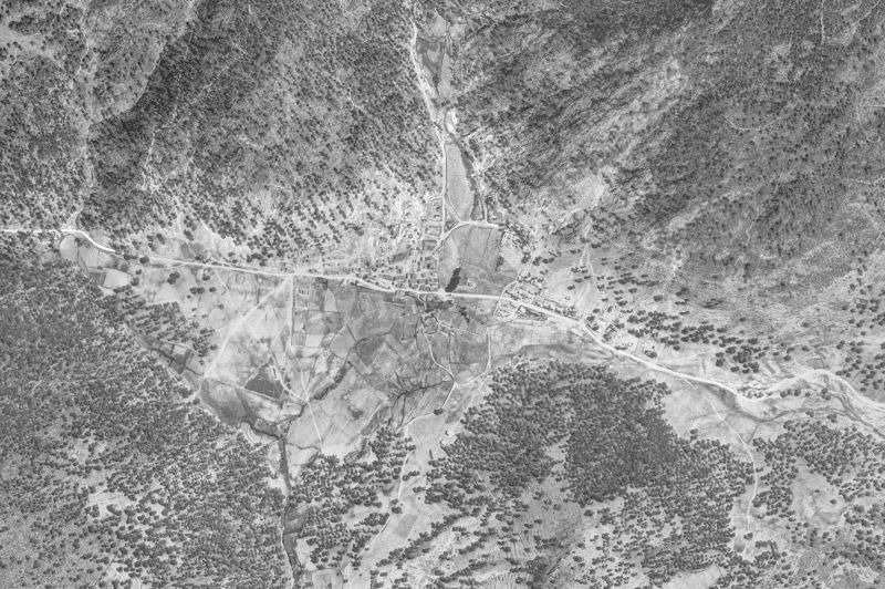 Ortofoto de 1956-1957 del núcleo de Valdemaqueda