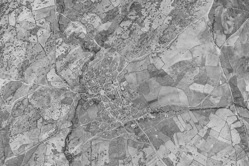 Ortofoto de 1956-1957 del núcleo de Valdemorillo