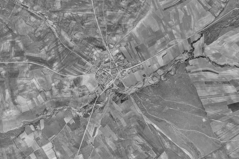 Ortofoto de 1956-1957 del núcleo de Valdeolmos-Alalpardo