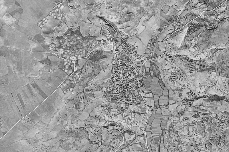 Ortofoto de 1956-1957 del núcleo de Valdilecha