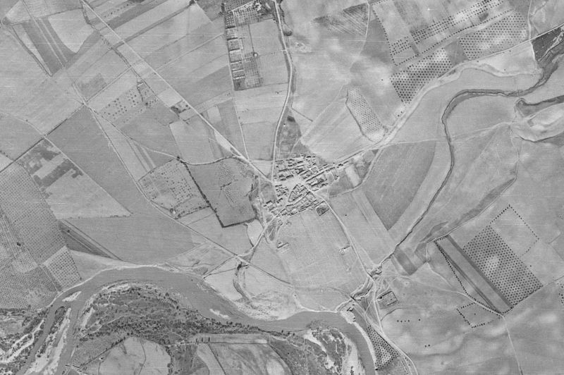 Ortofoto de 1956-1957 del núcleo de Velilla de San Antonio
