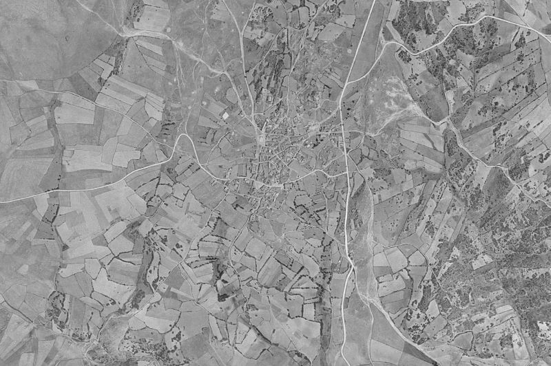 Ortofoto de 1956-1957 del núcleo de El Vellón