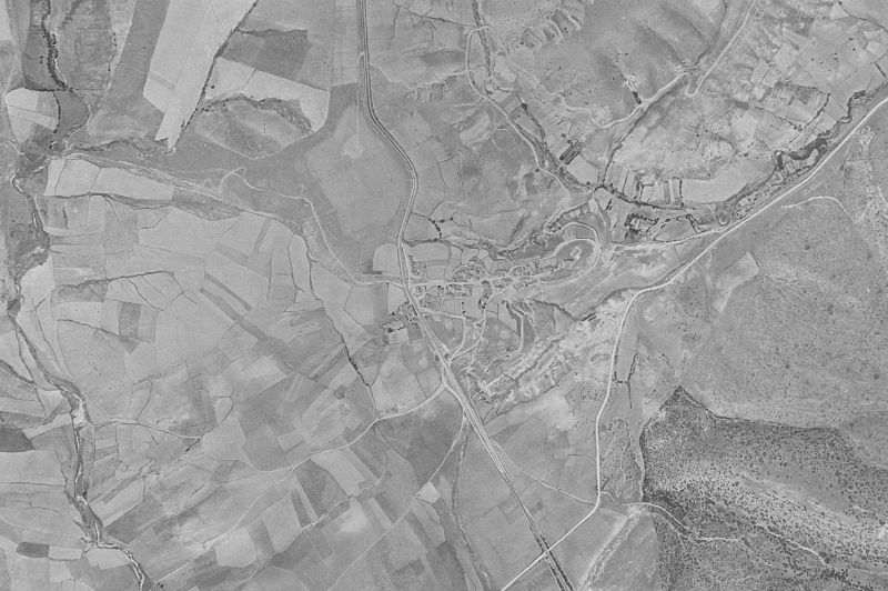 Ortofoto de 1956-1957 del núcleo de Venturada