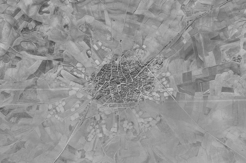 Ortofoto de 1956-1957 del núcleo de Villaconejos