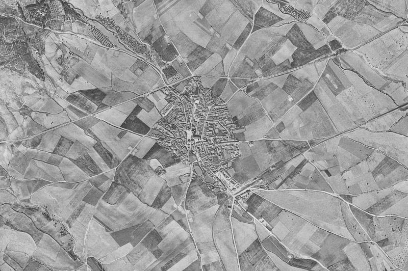 Ortofoto de 1956-1957 del núcleo de Villa del Prado