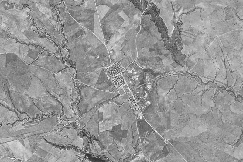 Ortofoto de 1956-1957 del núcleo de Villanueva del Pardillo