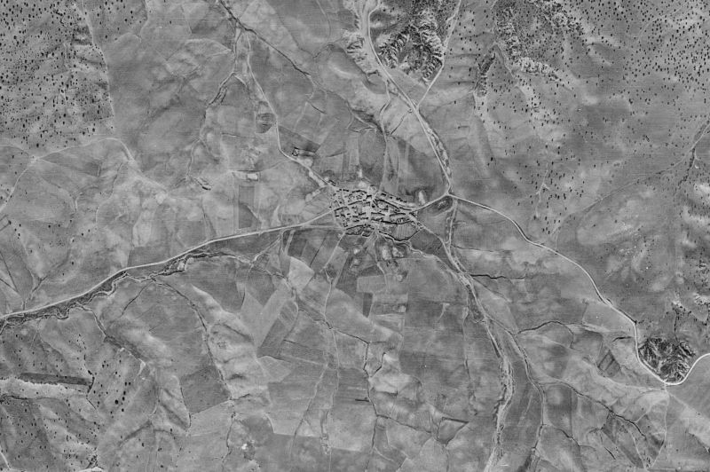 Ortofoto de 1956-1957 del núcleo de Villanueva de Perales