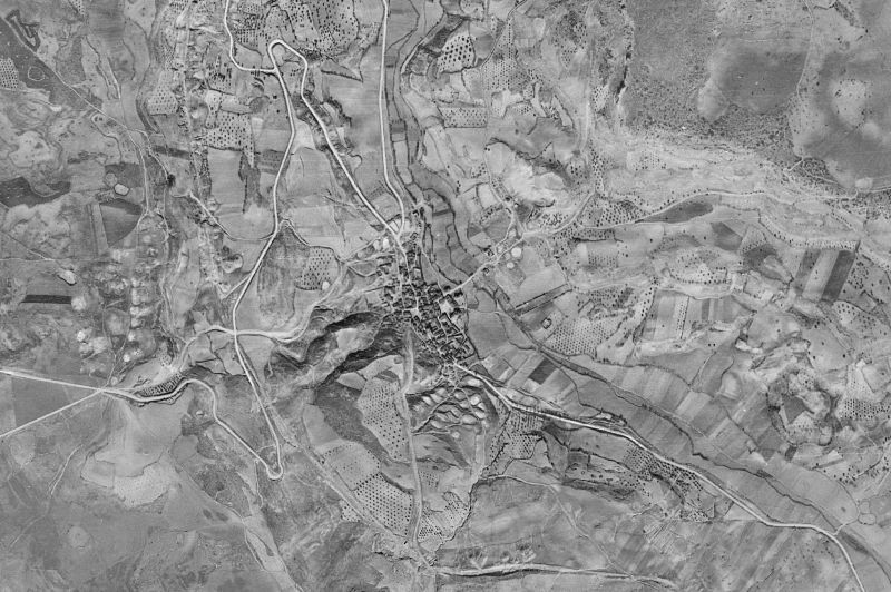 Ortofoto de 1956-1957 del núcleo de Villar del Olmo