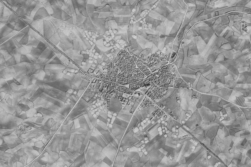 Ortofoto de 1956-1957 del núcleo de Villarejo de Salvanés