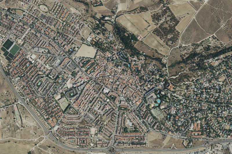 Ortofoto actual del núcleo de Villaviciosa de Odón