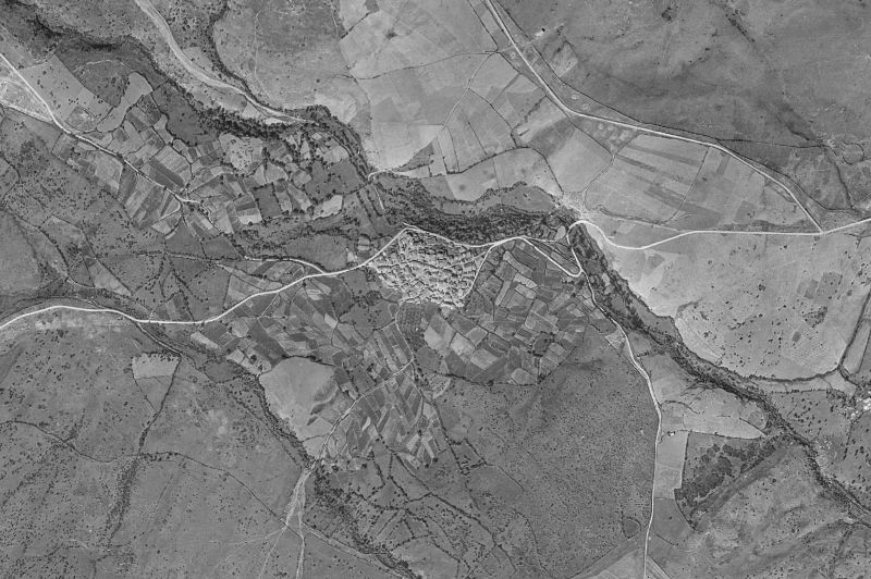 Ortofoto de 1956-1957 del núcleo de Villavieja del Lozoya