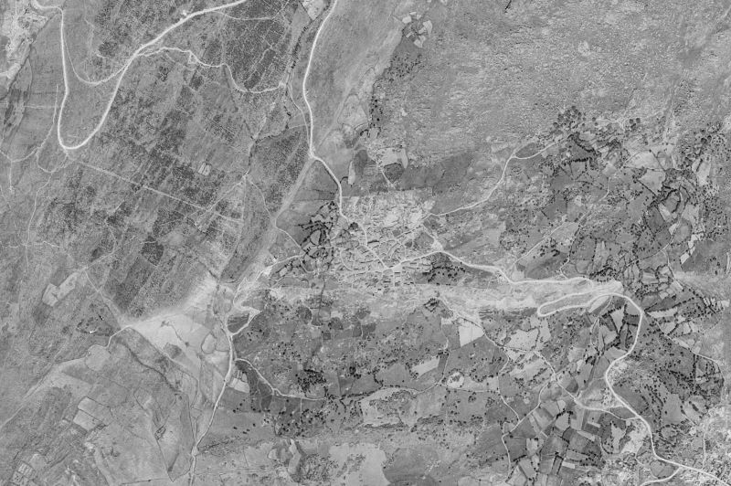 Ortofoto de 1956-1957 del núcleo de Zarzalejo