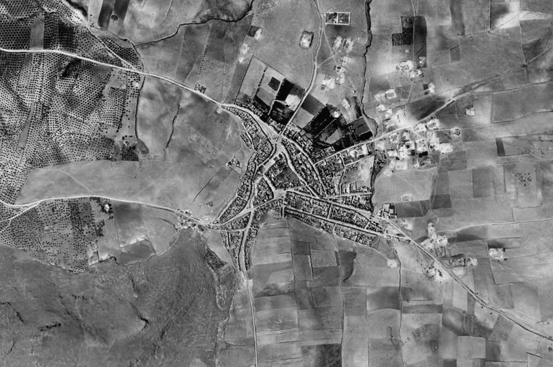 Ortofoto de 1956-1957 del núcleo de Alameda