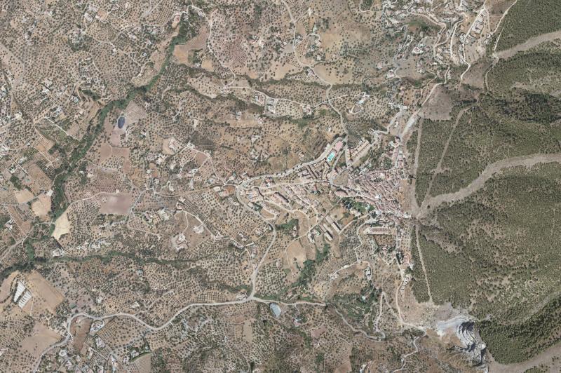 Ortofoto actual del núcleo de Alcaucín