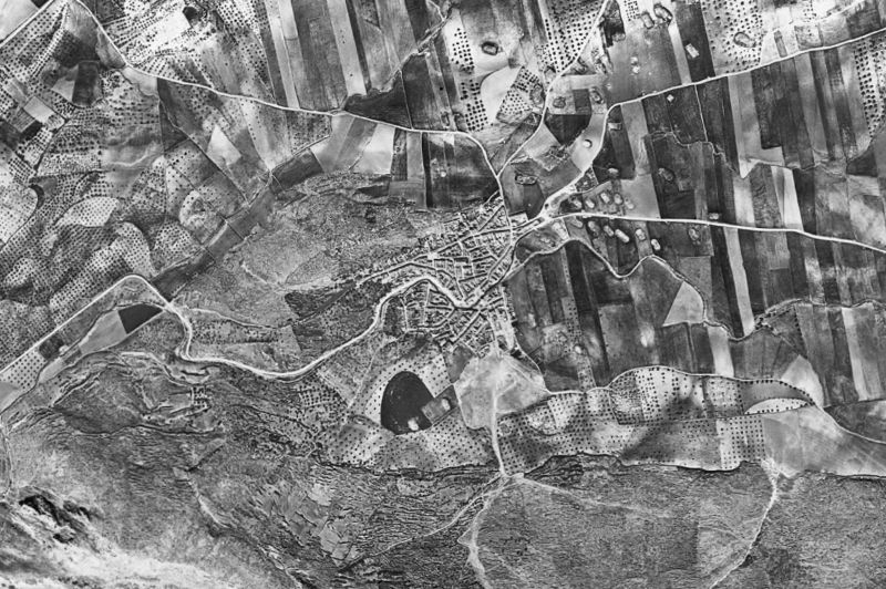 Ortofoto de 1956-1957 del núcleo de Alfarnate
