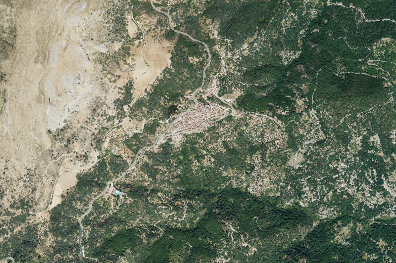 Ortofoto actual del núcleo de Algatocín