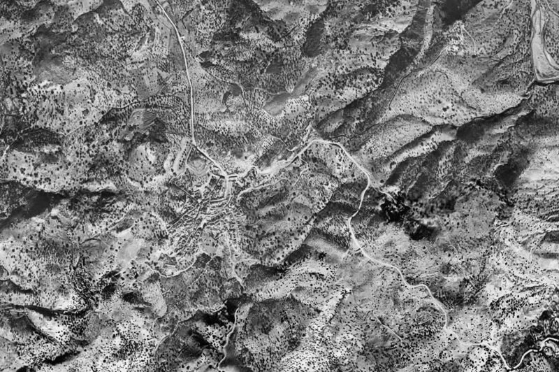 Ortofoto de 1956-1957 del núcleo de Almogía