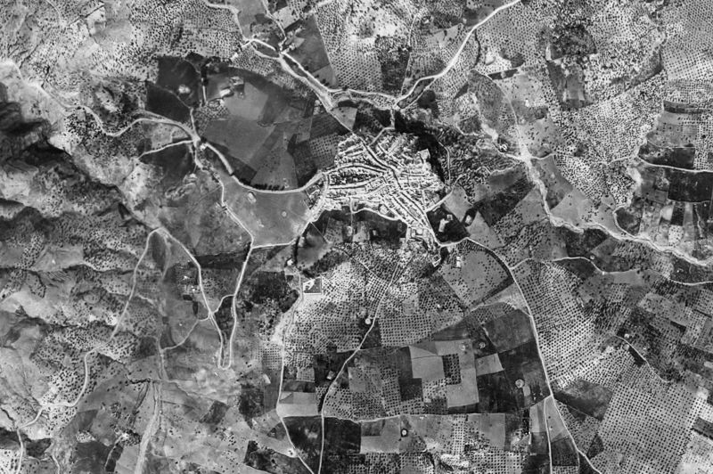 Ortofoto de 1956-1957 del núcleo de Alozaina