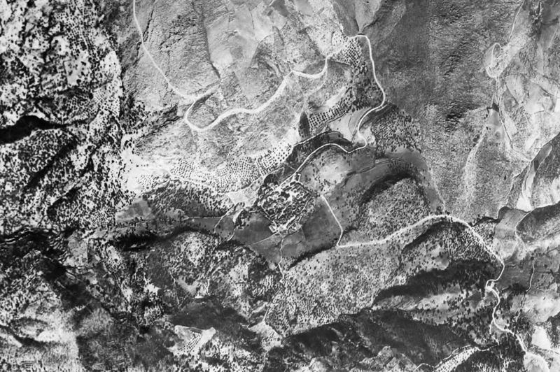Ortofoto de 1956-1957 del núcleo de Alpandeire