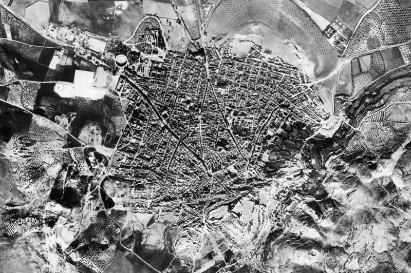 Ortofoto de 1956-1957 del núcleo de Antequera