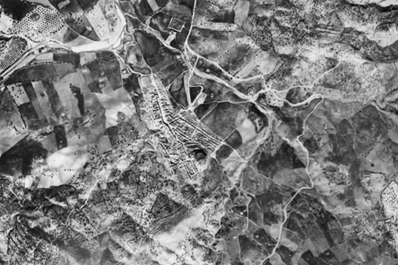 Ortofoto de 1956-1957 del núcleo de Ardales
