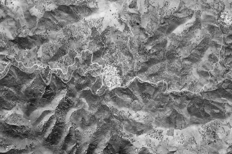 Ortofoto de 1956-1957 del núcleo de Arenas