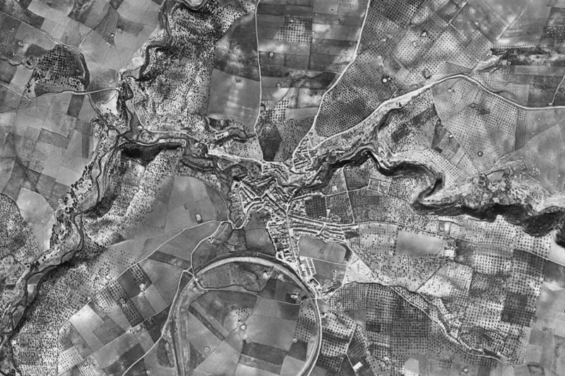 Ortofoto de 1956-1957 del núcleo de Arriate