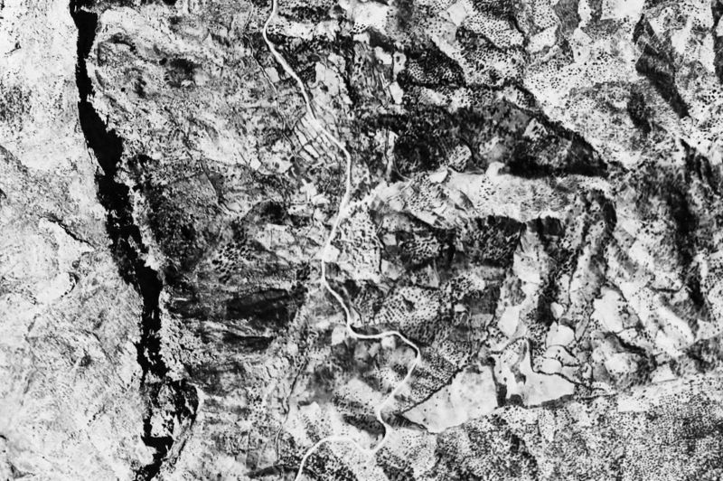 Ortofoto de 1956-1957 del núcleo de Benadalid