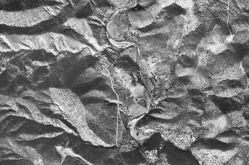 Ortofoto de 1956-1957 del núcleo de Benahavís
