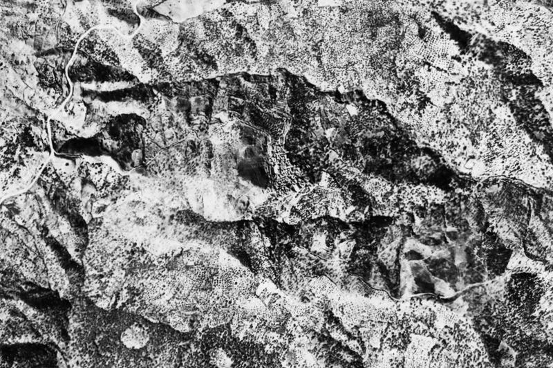 Ortofoto de 1956-1957 del núcleo de Benalauría