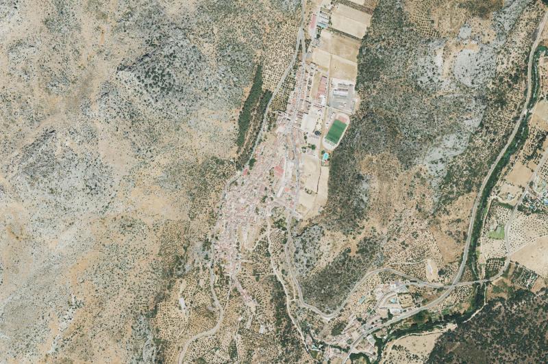 Ortofoto actual del núcleo de Benaoján