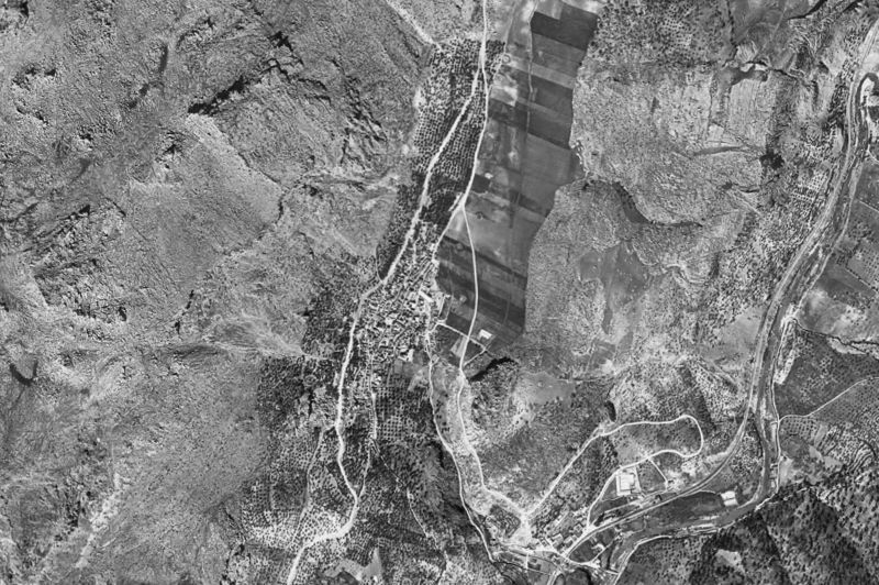 Ortofoto de 1956-1957 del núcleo de Benaoján