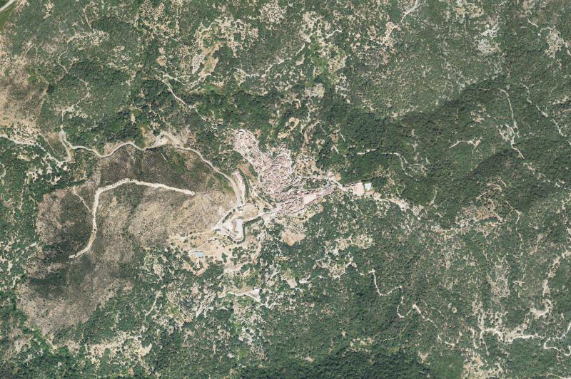 Ortofoto actual del núcleo de Benarrabá
