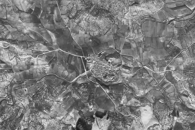 Ortofoto de 1956-1957 del núcleo de El Burgo