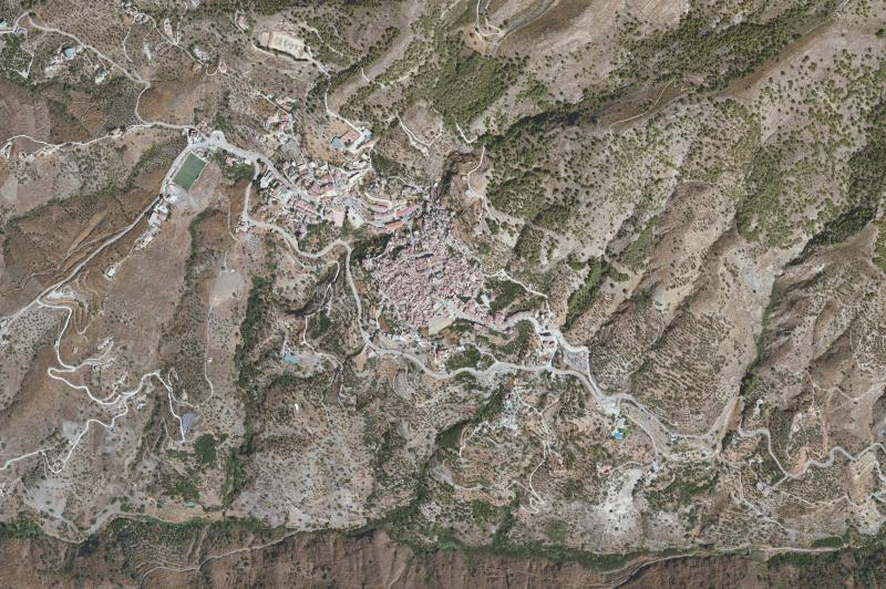 Ortofoto actual del núcleo de Canillas de Aceituno